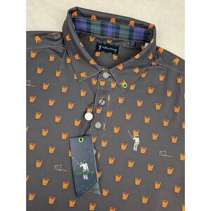William Murray Polo Shirt Mens Small Old‎ Fashioned Drink All Over Print NWT